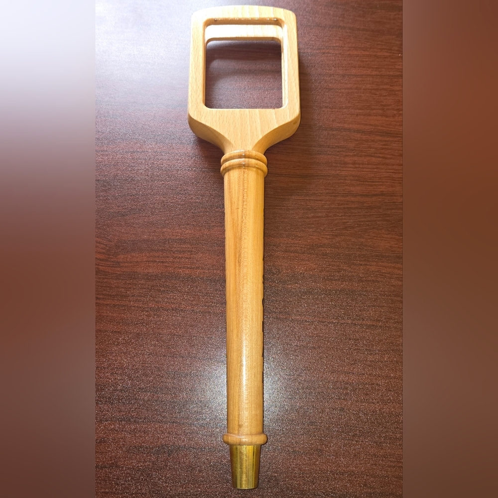 Sam Adam's Insert Top Celluloid & Wooden Beer Tap Handle
